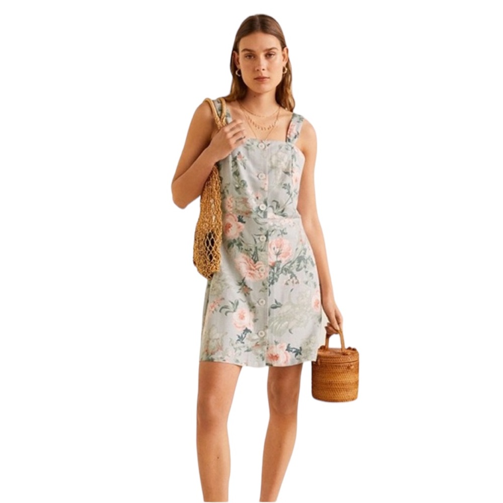 Mango MNG Floral Tank Dress NWT